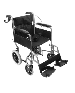 NRS Healthcare Transit-Lite Attendant Controlled Wheelchair - Grey N43528