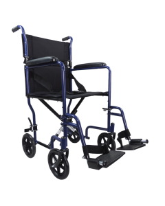 Aidapt Steel Compact Transit Chair in Blue - Model VA171BLUE