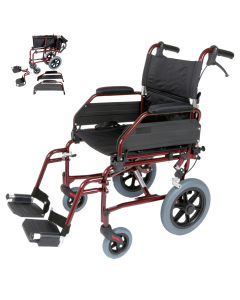 Esteem Alloy Lightweight Folding Transit Wheelchair