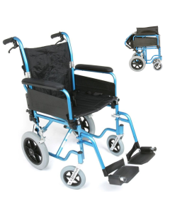 U-GO Esteem Aluminium Lightweight Folding Transit Wheelchair – Model 310B16 or 310B18
