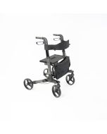 NRS Healthcare 4 Wheel Triple Fold Aluminium Rollator, lightweight folding mobility aid – Model S20744