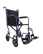 Aidapt Steel Compact Transit Chair in Blue - Model VA171BLUE