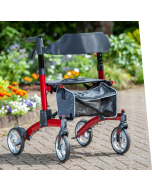 Dash Rehab Fold Down Rollator in Red Colour