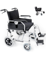 Esteem Heavy Duty Bariatric Transit Wheelchair with reinforced steel frame and attendant brakes
