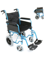 U-GO Esteem Aluminium Lightweight Folding Transit Wheelchair – Model 310B16 or 310B18