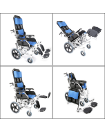 U-GO Esteem Tilt-in-Space Folding Transit Wheelchair – Shown in Four Viewports