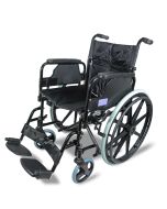 Aidapt Deluxe Self Propelled Steel Wheelchair in Black – Model VA167BLACK