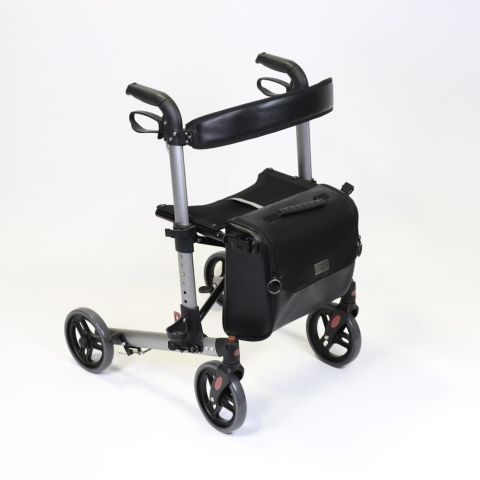 NRS Healthcare Compact Easy Plus Rollator in Silver – Model S50608