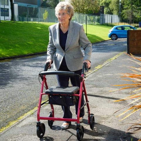 NRS Healthcare A-Series Lightweight 4 Wheel Rollator Walker