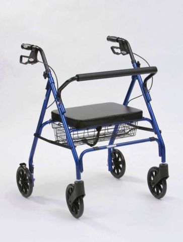 Drive Bariatric Heavy Duty Rollator in Blue Colour with Extra Wide Seat - 10215BL-1