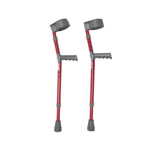 Drive DeVilbiss Children Red Forearm Crutches 