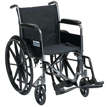 Drive Medical Silver Sport Self Propelled Wheelchair