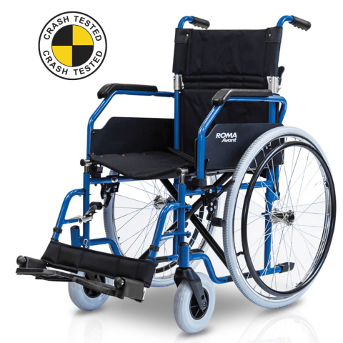 Roma Medical Avant Car Crash Tested Self Propelled Wheelchair in Blue Frame Colour - 1610