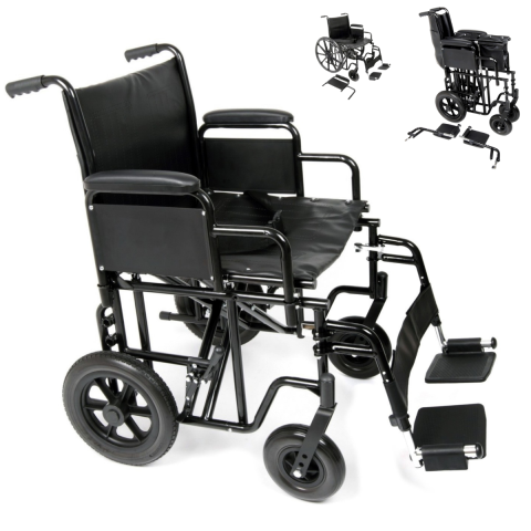 Ugo Atlas Bariatric Heavy Duty Steel Transit Wheelchair
