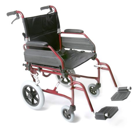 Esteem Folding Alloy Transit Wheelchair With Attendant Brakes