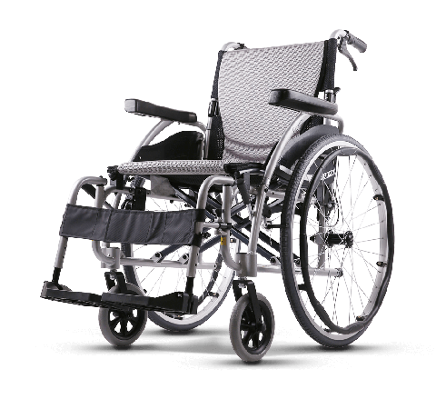 Karma Ergo 115 Self Propelled Wheelchair in pearl silver frame colour