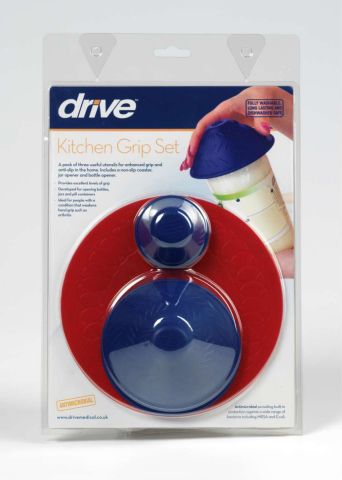 Kitchen Grip Set (Jar Opener/Bottle Opener/Non-Slip Coaster)