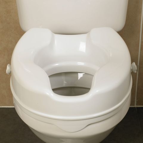 Savanah Raised Toilet Seat fitted on loo