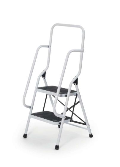 Step ladder with seat sales on top