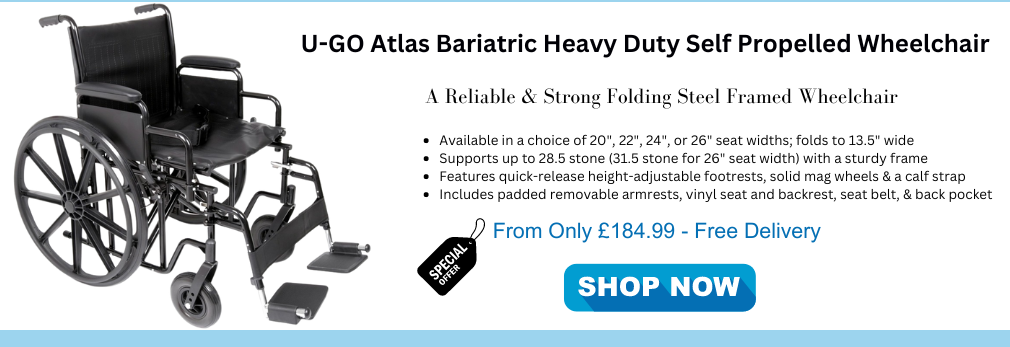 Ugo Esteem Heavy Duty Bariatric Folding Transit Wheelchair