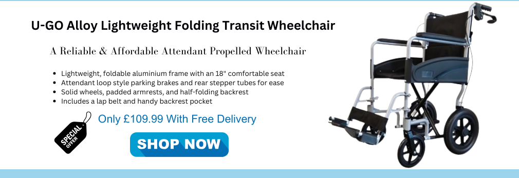 U-GO Esteem Alloy Lightweight Folding Transit Wheelchair