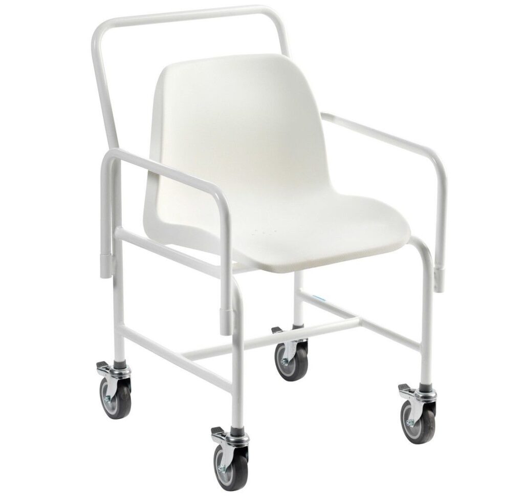 Wheeled shower chair